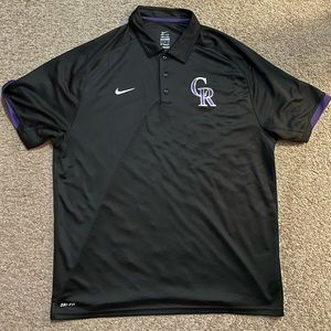 Nike Mens MLB Colorado Rockies Dri Fit Polo